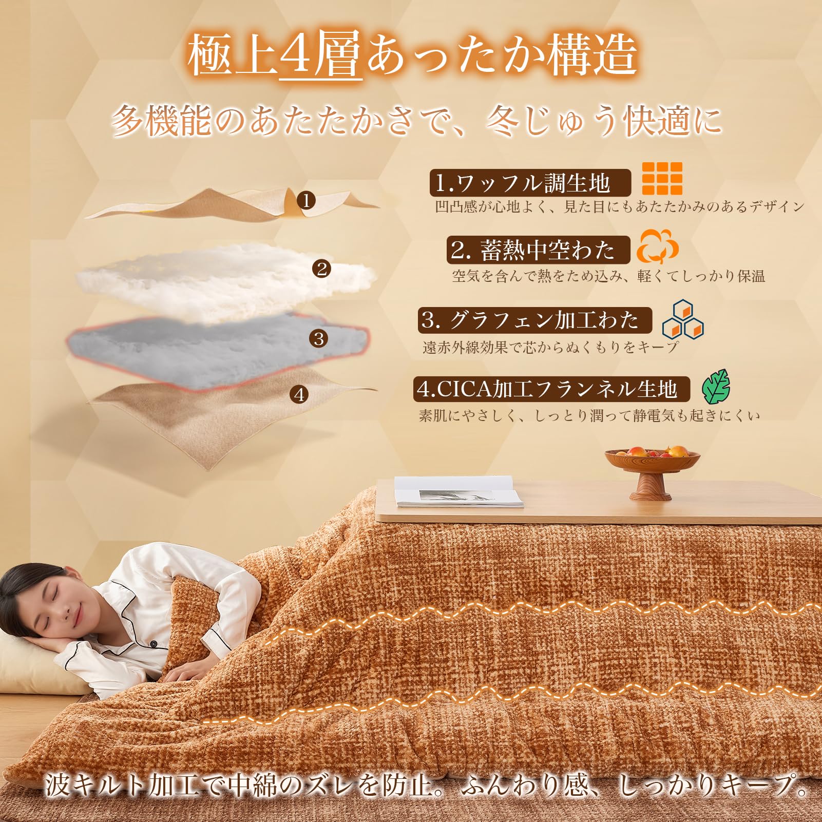 Amazon｜VK Ingeroom 【ワッフル調生地×ノーベル賞グラフェン配合中綿